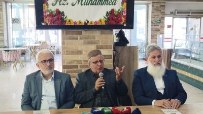 Peygamber Sevdalıları Vakfı üyeleri, Batman Öğretmenevi’nde düzenledikleri basın toplantısıyla, tüm