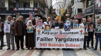 İHD Batman Şubesi ile kayıp yakınlarının eylemi, Batman’da 732’nci haftasında