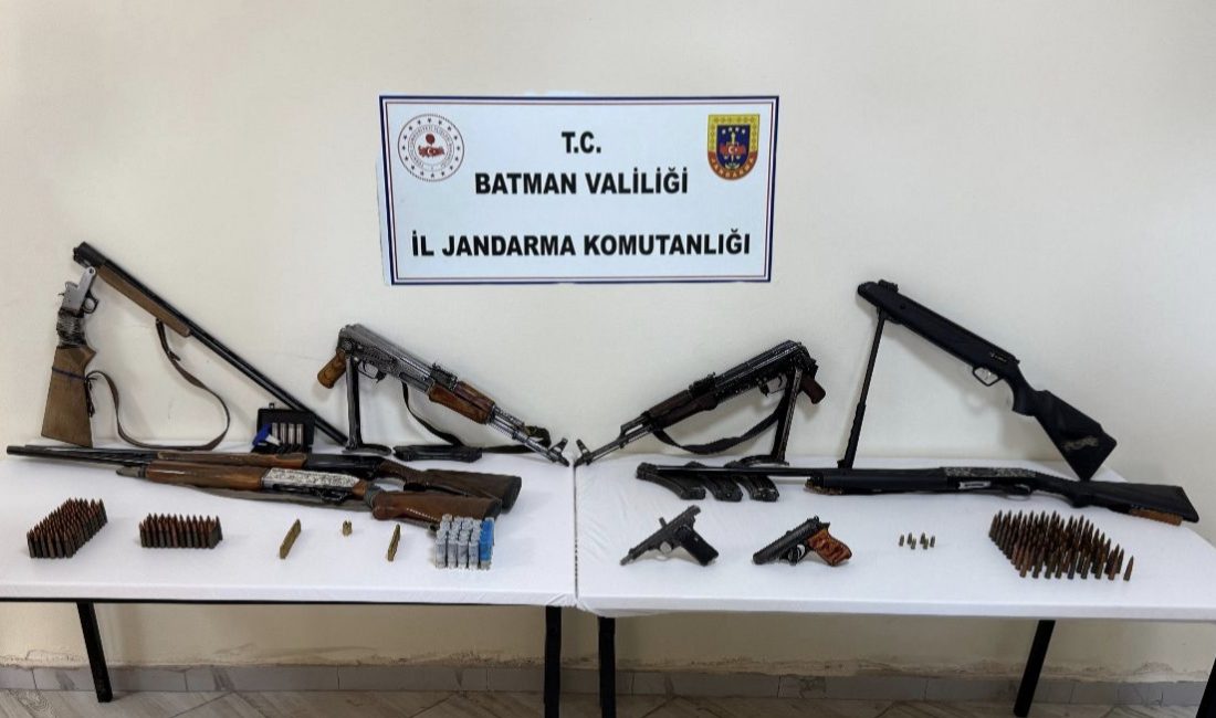 Sason Cumhuriyet Başsavcılığı koordinesinde Batman İl Jandarma Komutanlığınca yürütülen planlı