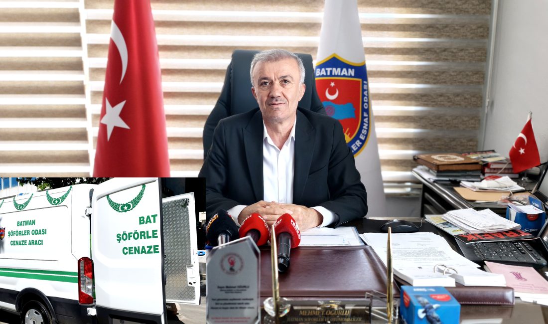 Batman Şoförler ve Otomobilciler Odası tarafından temin edilen cenaze aracı,