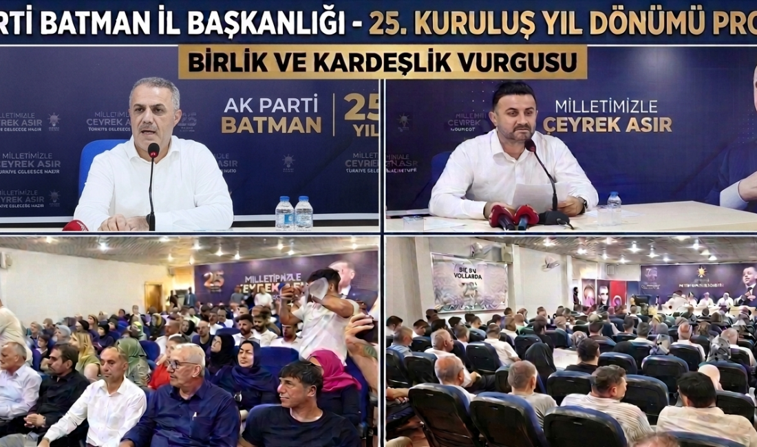 AK Parti’nin 25. kuruluş yıl dönümü dolayısıyla AK Parti Batman